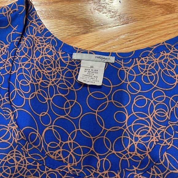 NWOT Halogen scoop neck pattern tank XS - Picture 3 of 4